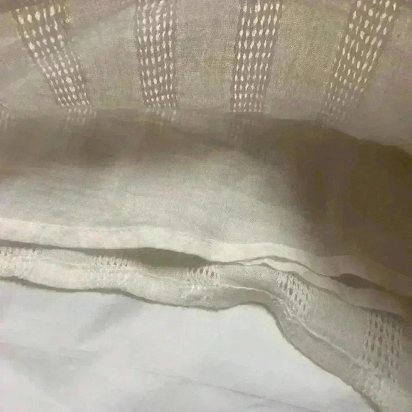 THML Multi Colored Tassel Cream Tank Blue Gingham Ribbon Ties size Small - Picture 8 of 10